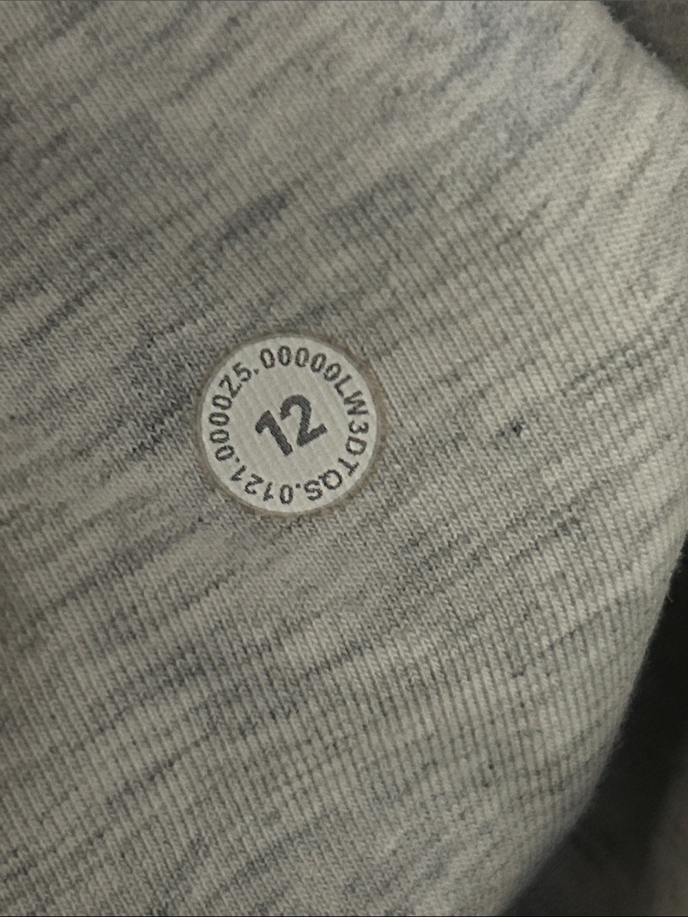 Lululemon Scuba Crew Heathered Core Ultra Light Grey in size 12 - Picture 9 of 9